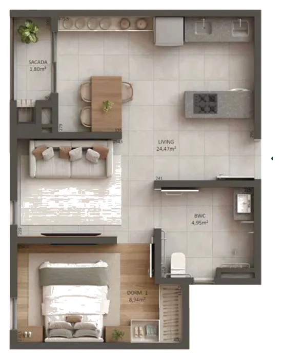 Viva Serenità – Apartamento PCD